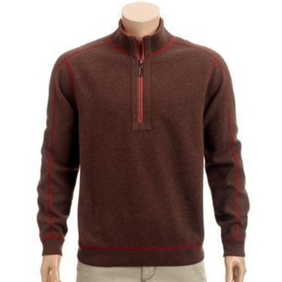 Tommy Bahama Flipshore Reversible 1/4 Zip Sweater - Picture 1 of 12